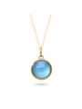 Pendant Blue agate gold