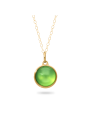 Pendant Green agate gold