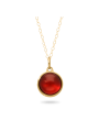 Pendant Red agate gold