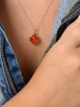 Pendant Red agate gold