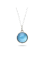 Pendant Blue agate steel