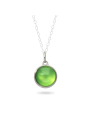 Pendant Green agate steel