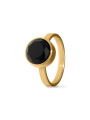 Ring Black onyx facet gold