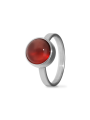 Ring Red agate steel