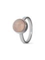 Ring Rose quartz steel